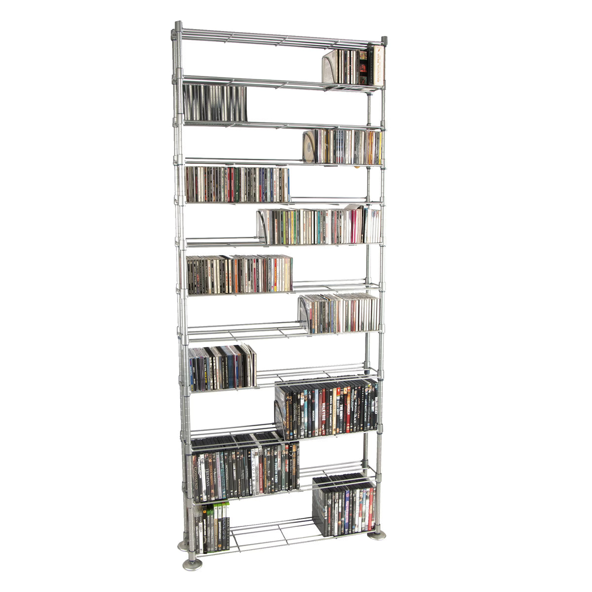 12 Multimedia Silver Shelving Organizer R6973