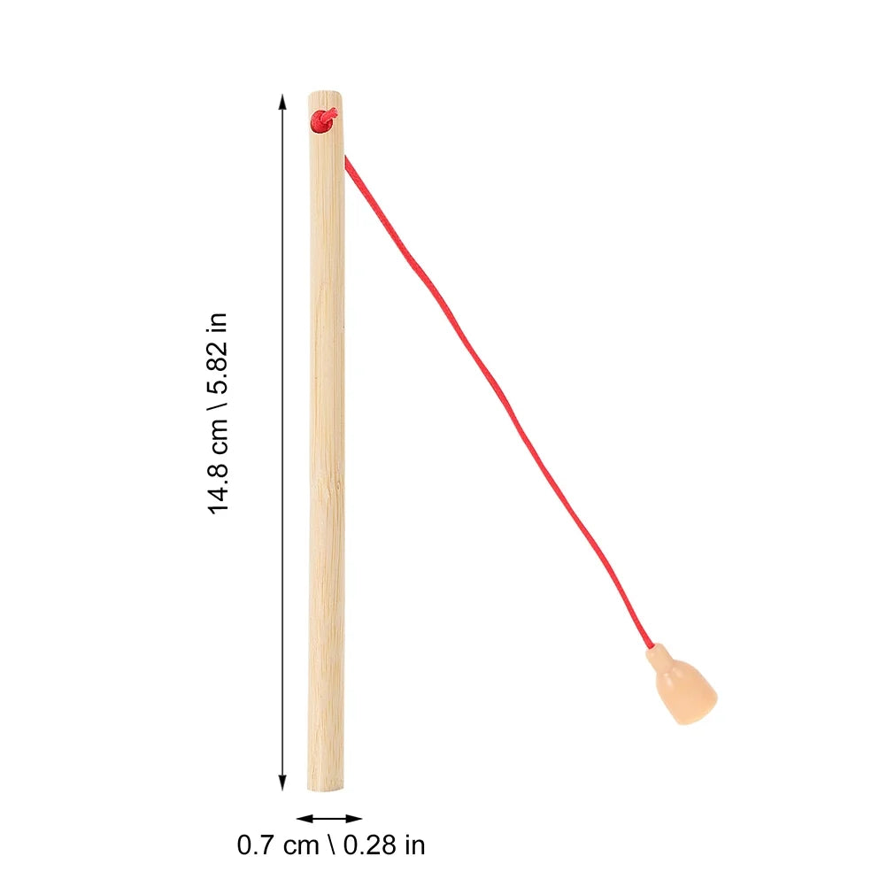 4Pcs Wooden Magnetic Fishing Poles Toys E6785