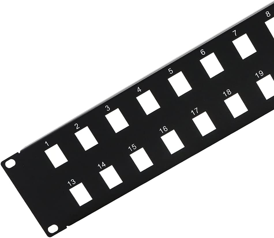 Patch Panel for Keystone Jack 24 Port Pack of 2 V7304
