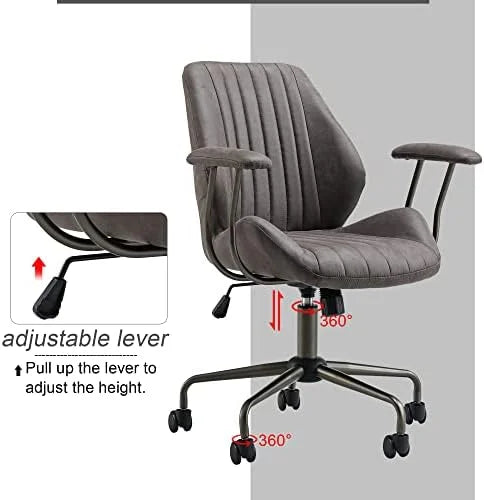 Ergonomic Suede Fabric Office Chair K12474