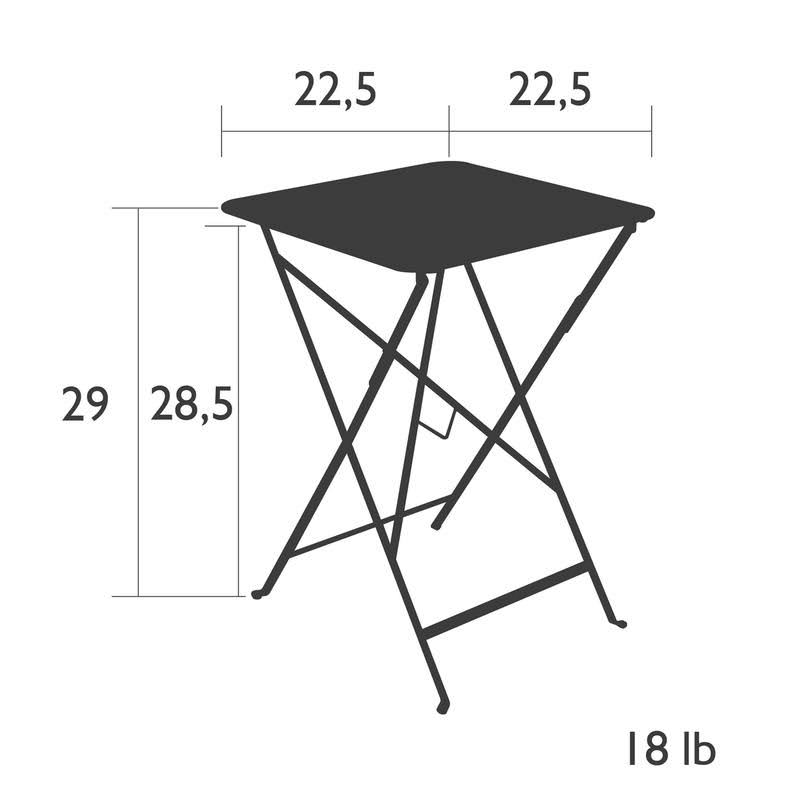 White Square Folding Table P2159