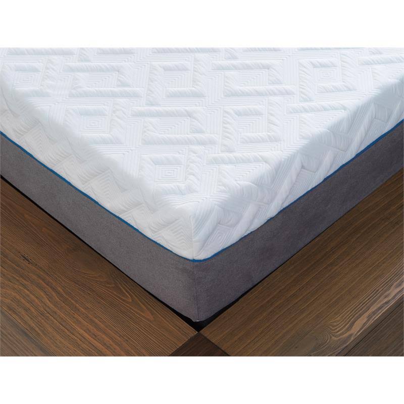 King Size Plush Gel Memory Foam Mattress in White K922007