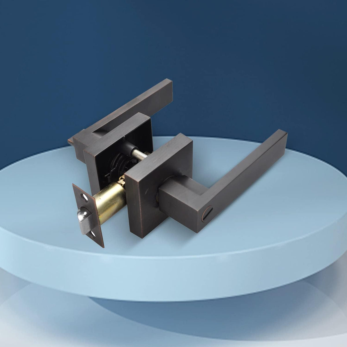 Brushed Bronze Zinc Alloy Door Lever Lock B269511