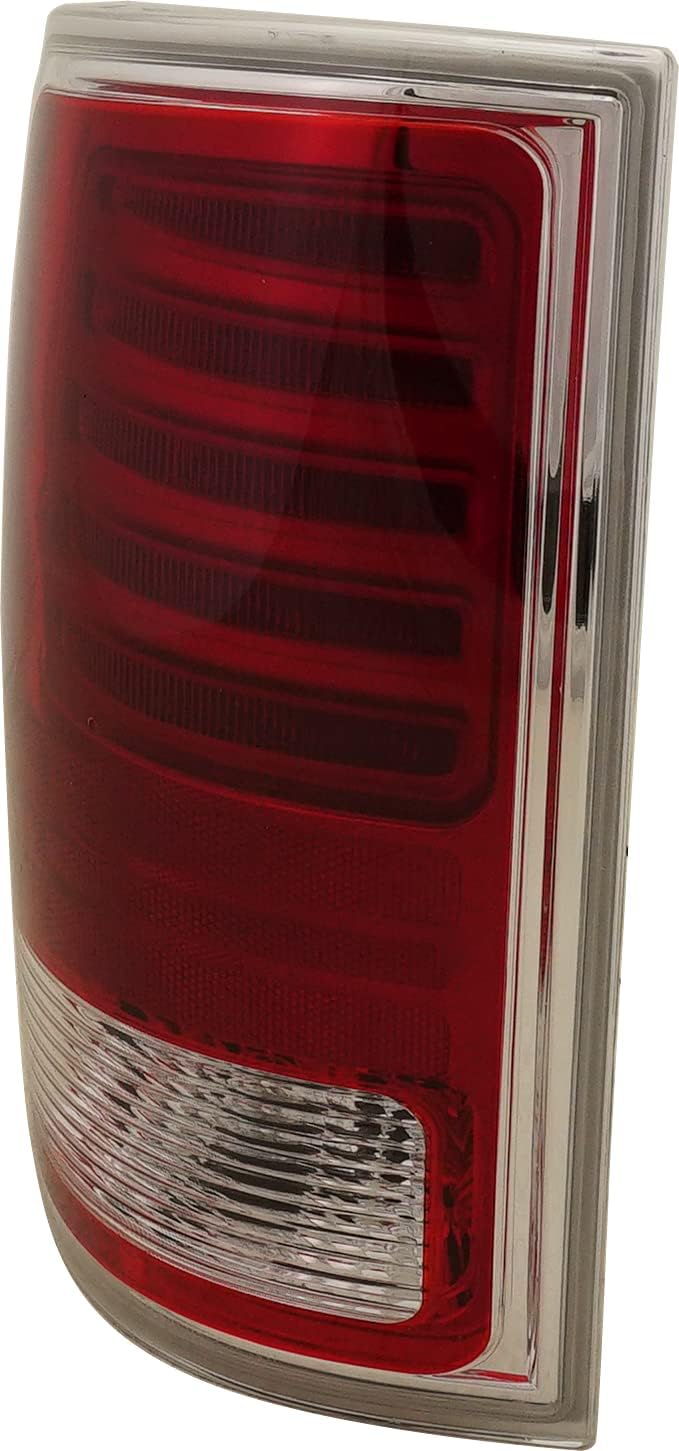 Tail Light Compatible with 2013-2018 Ram 1500/2500 Clear & Red Lens Chrome CAPA Driver Side C465