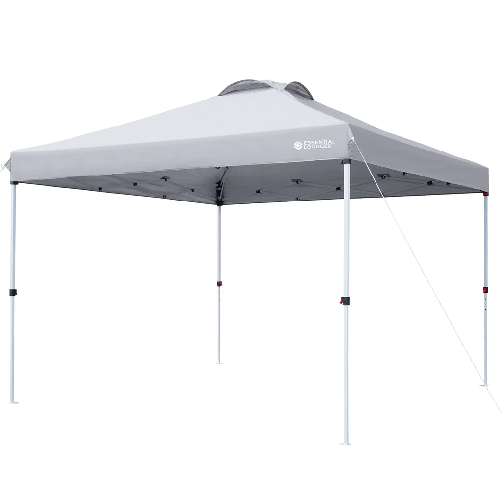 Grey 10x10ft Pop Up Outdoor Canopy Tent with Wheeled Carrying Bag J6505