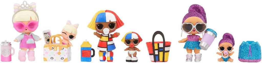 LOL Surprise! Confetti Pop Birthday Sisters doll with Lil Sister, 10 surprises, accessories, limited edition doll, present box packaging T4838