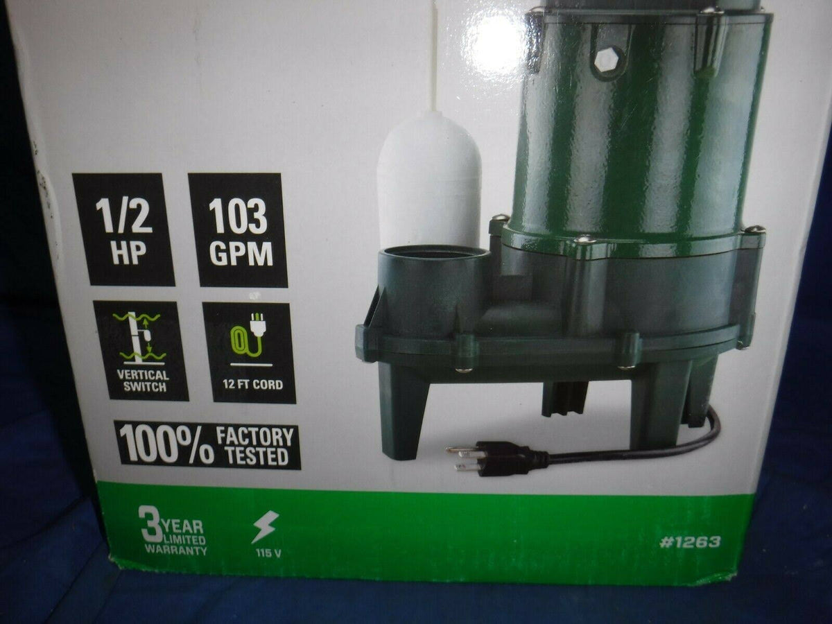 0.5-HP 115-Volt Cast Iron Sewage Sump Pump R10858