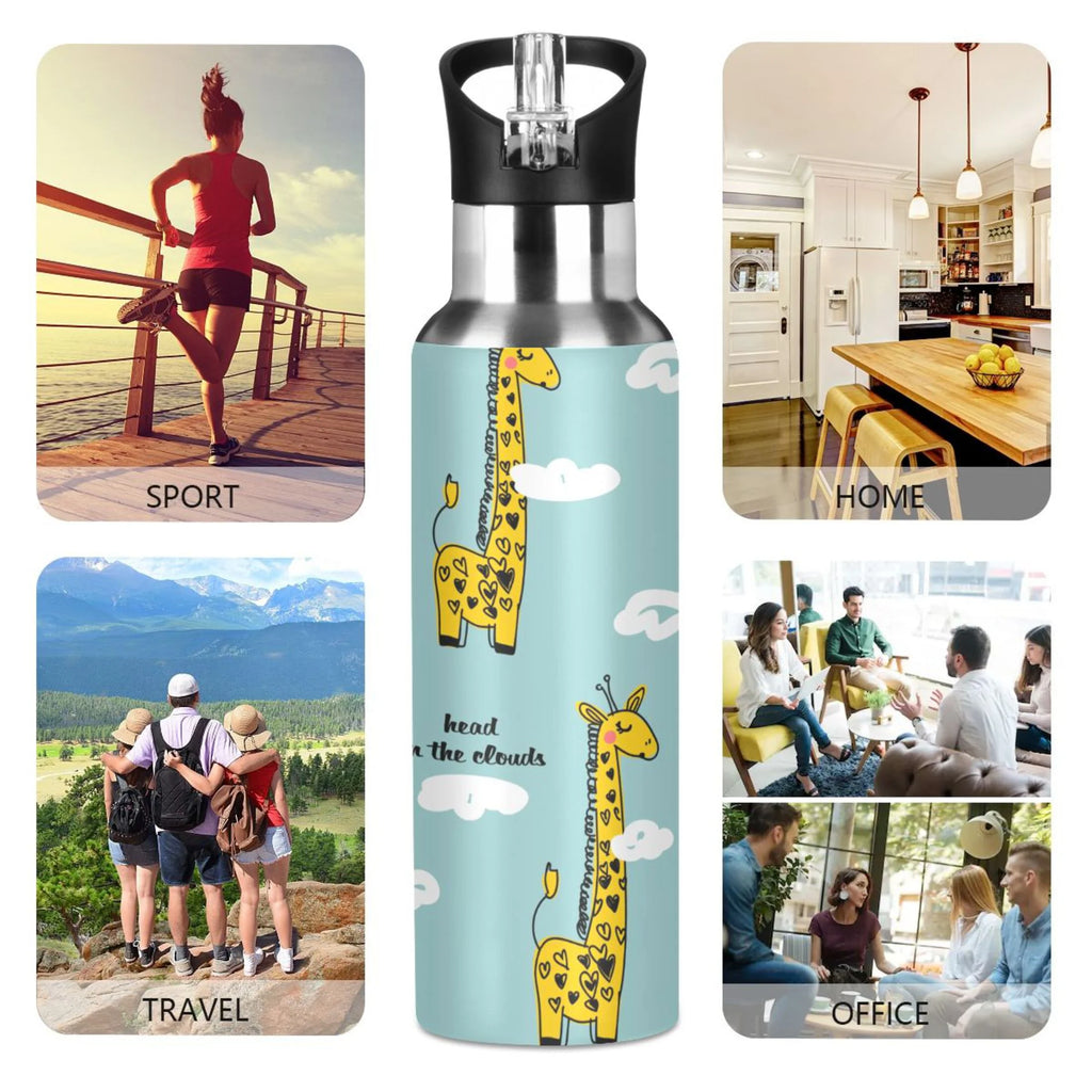 Stainless Steel Insulated Water Bottle with Straw Lid N276