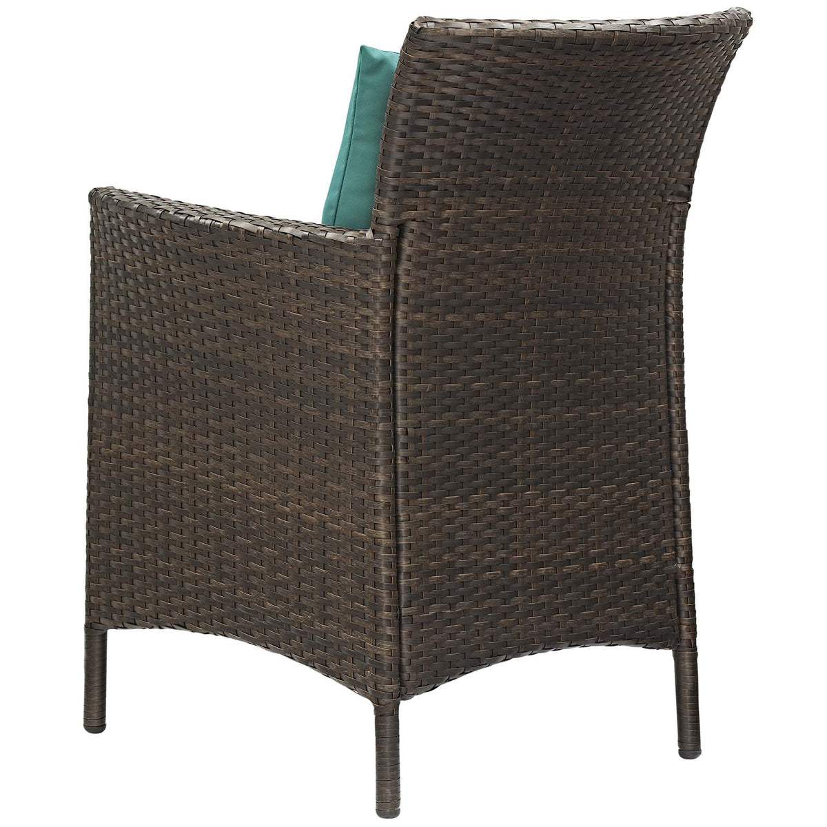 Set of 2 Brown Green Rattan Wicker Dining Chair W641