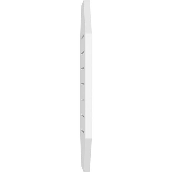 26x22W x 34x22H Vertical Elongated Octagon Surface Mount PVC Gable Vent O49706