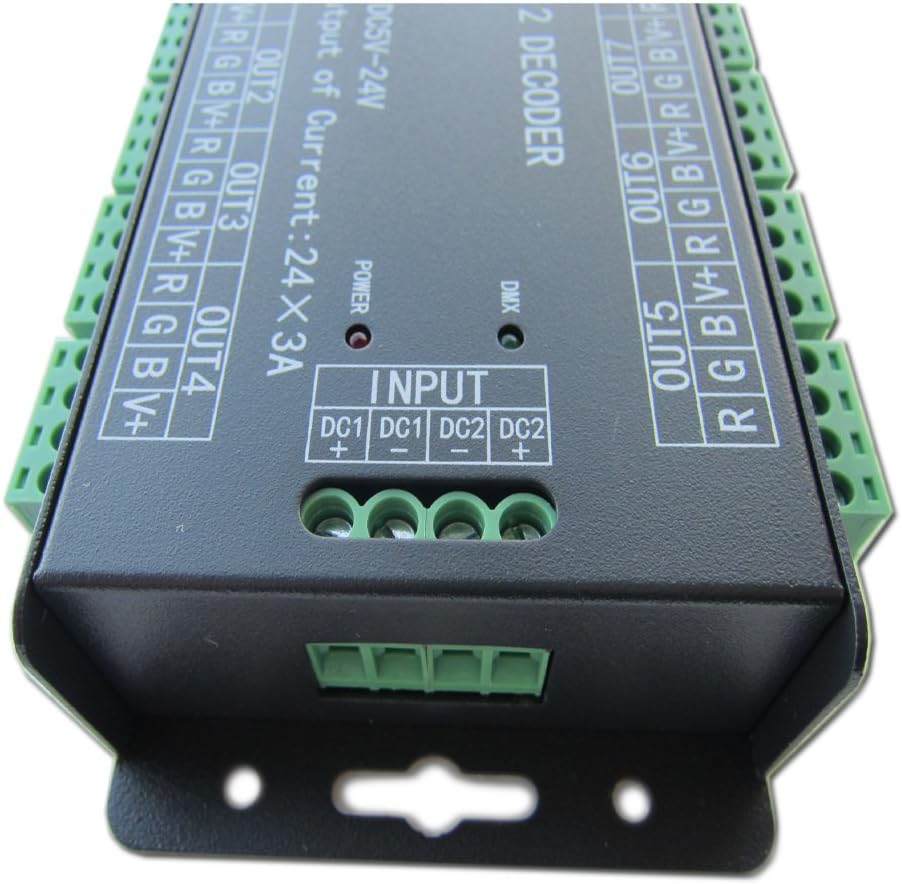 24 Channel RGB DMX512 Controller LED Decoder Dimmer DC 5V-24V A81178