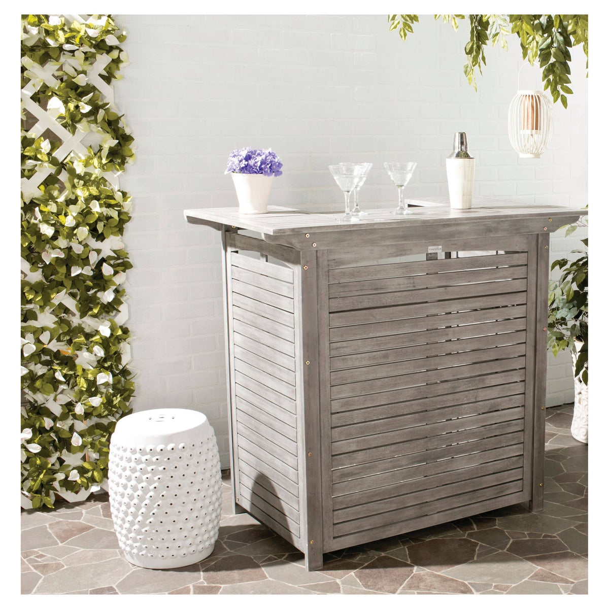 Grey Wash Bar Table I56915