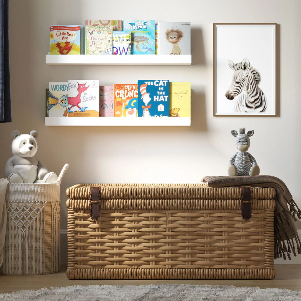 White Set of 2 Wall Floating Shelves Z811406