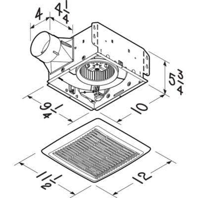 50 CFM Ventilation Fan, 0.5 Sones Y7363
