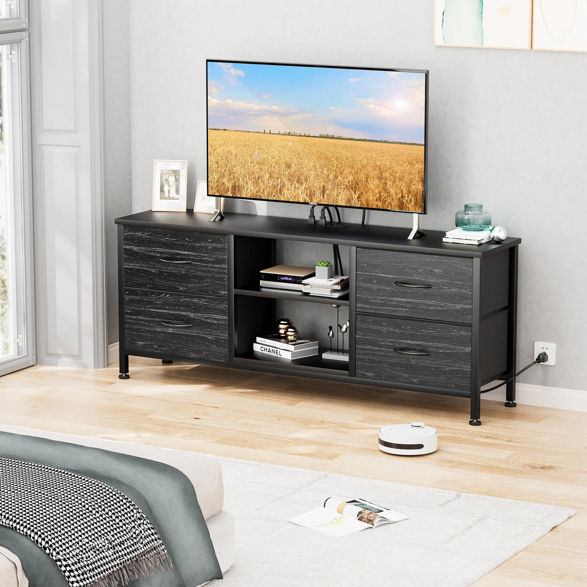 Brown 4 Drawer Dresser TV Stand A351813