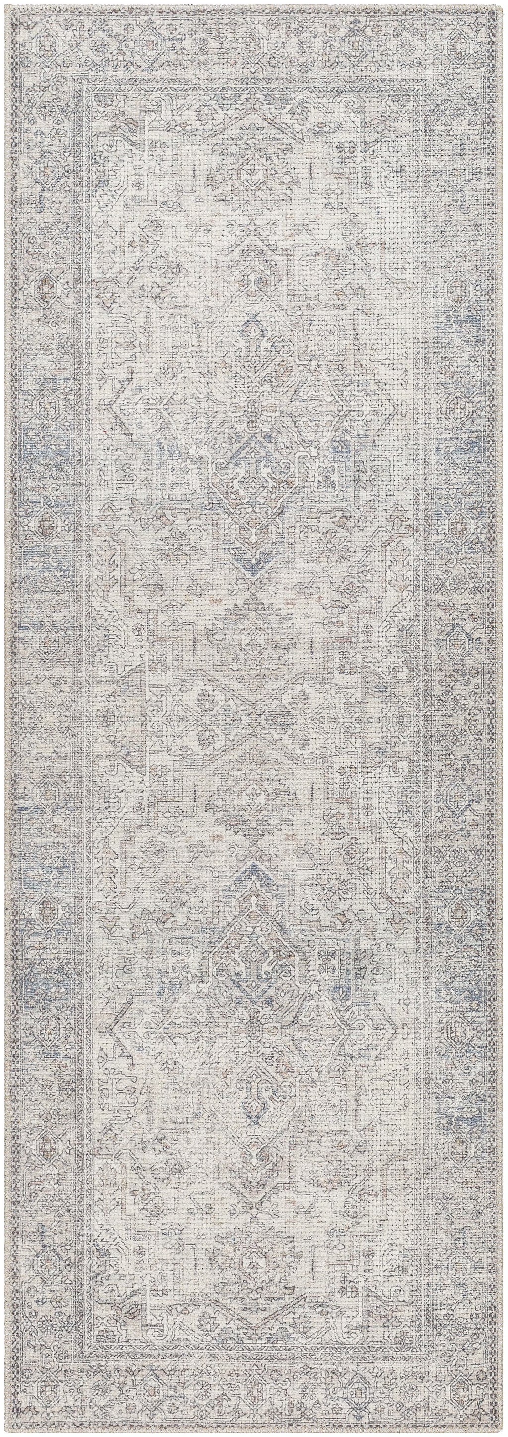 Navy Cream Runner Area Rug U754
