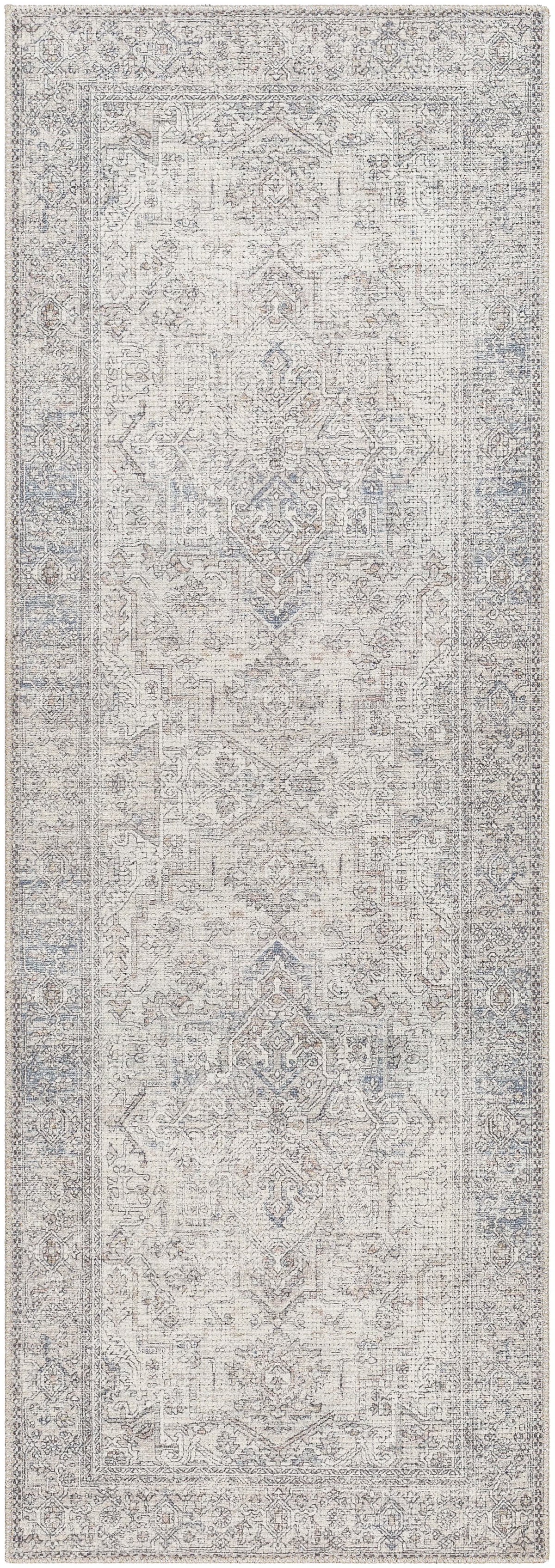 Navy Cream Runner Area Rug U754