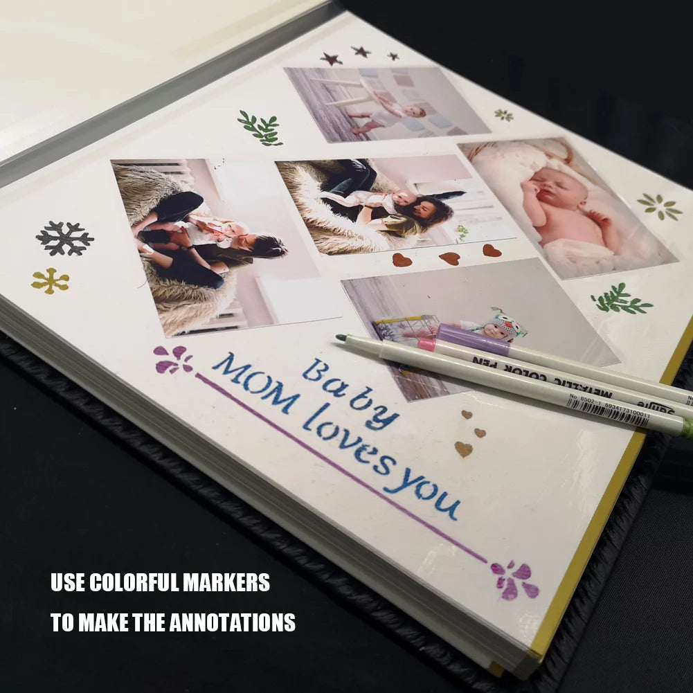 Self Adhesive Photo Album Leather Cover Holds 3X5 4X6 5X7 6X8 8X10 10x12 Photos M66204