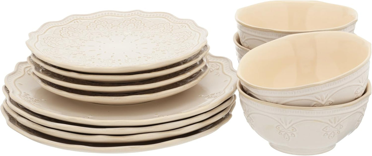 12-Piece Linen Dinnerware Set P9329