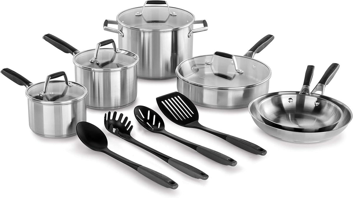 14 Piece Stainless Steel Cookware Set R749