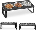 15° Tilted Raised Cat Bowls with Stainless Steel Feeder Bowls E762