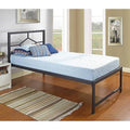 Twin Metal Daybed with Headboard in Black F183116