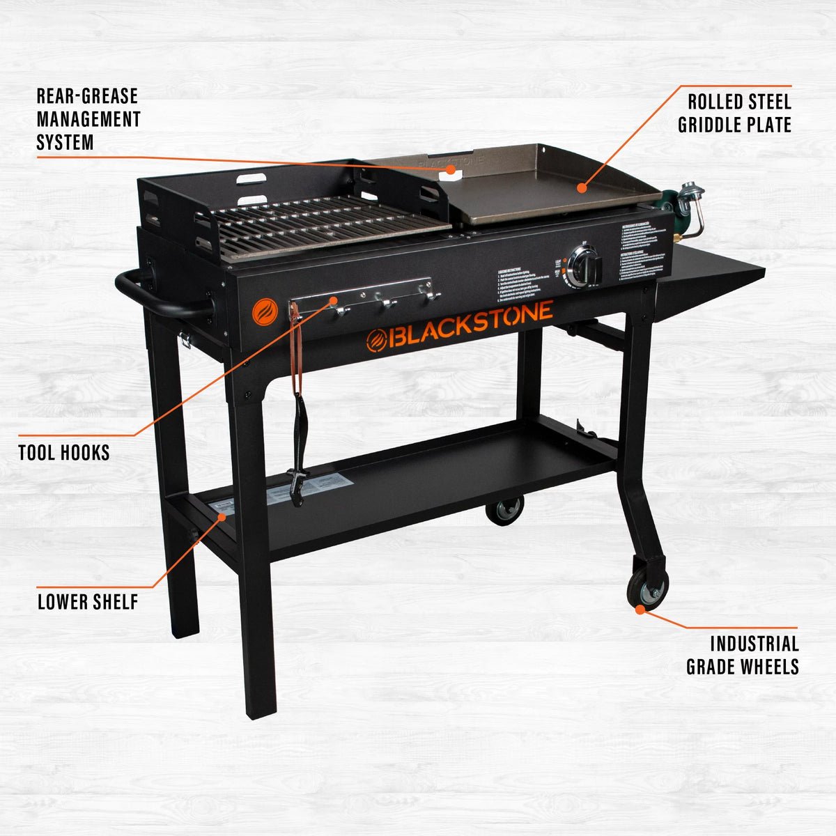 17 Griddle and Charcoal Grill Combo K924635
