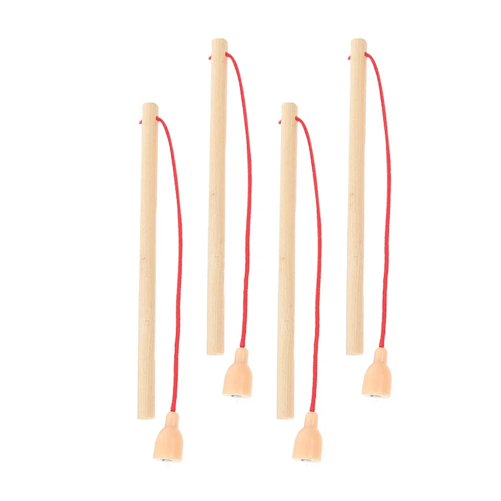 4Pcs Wooden Magnetic Fishing Poles Toys E6785