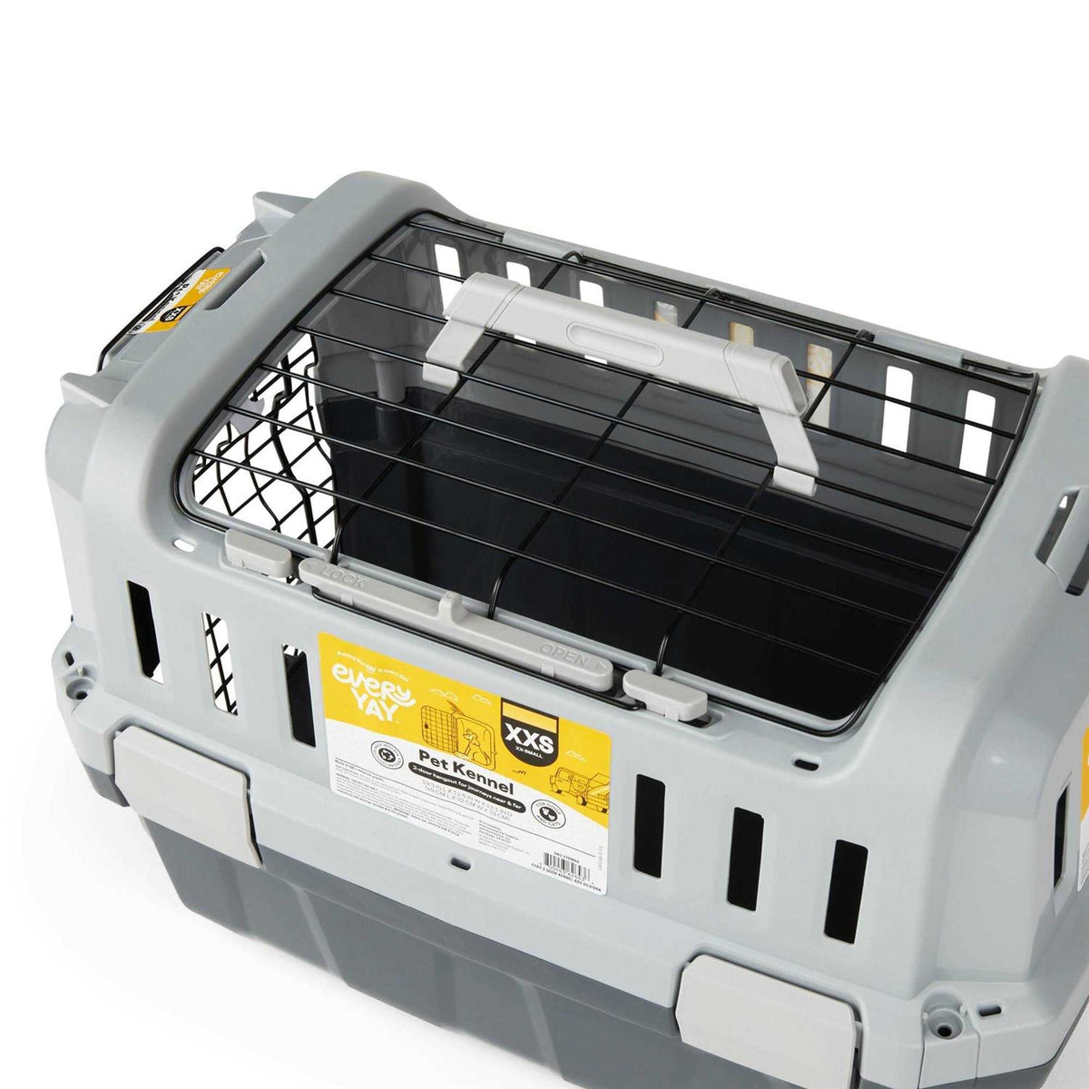 Grey 2-Door Pet Kennel R640
