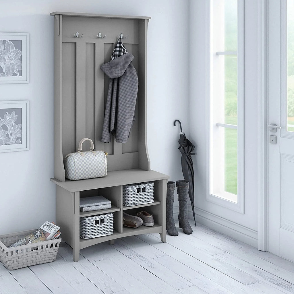 Hall Tree with Shoe Bench and Coat Rack Z9114