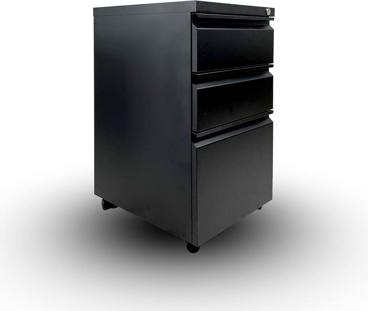 2 Drawer Black Mobile Locking File Cabinet Letter Legal Size S510220