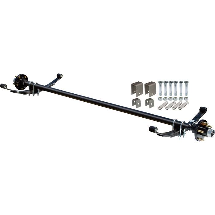 2000-Lb. Capacity Complete Axle Kit - 60Inch Hubface, 48Inch Spring Center, 5-Stud Pattern, 4.5inch Hubs L43232