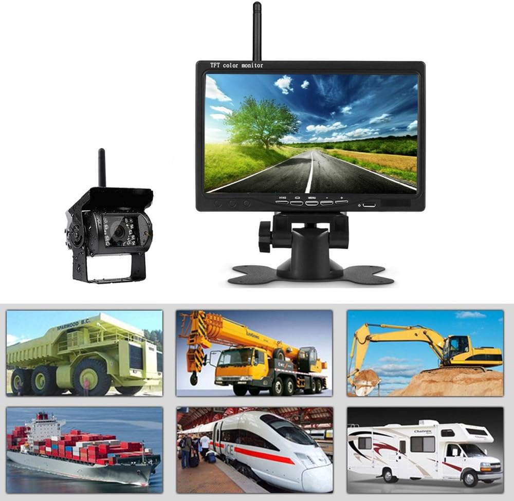 Waterproof Wireless Backup Camera and 7" HD LCD Monitor Kit, Pack of 2 L737986