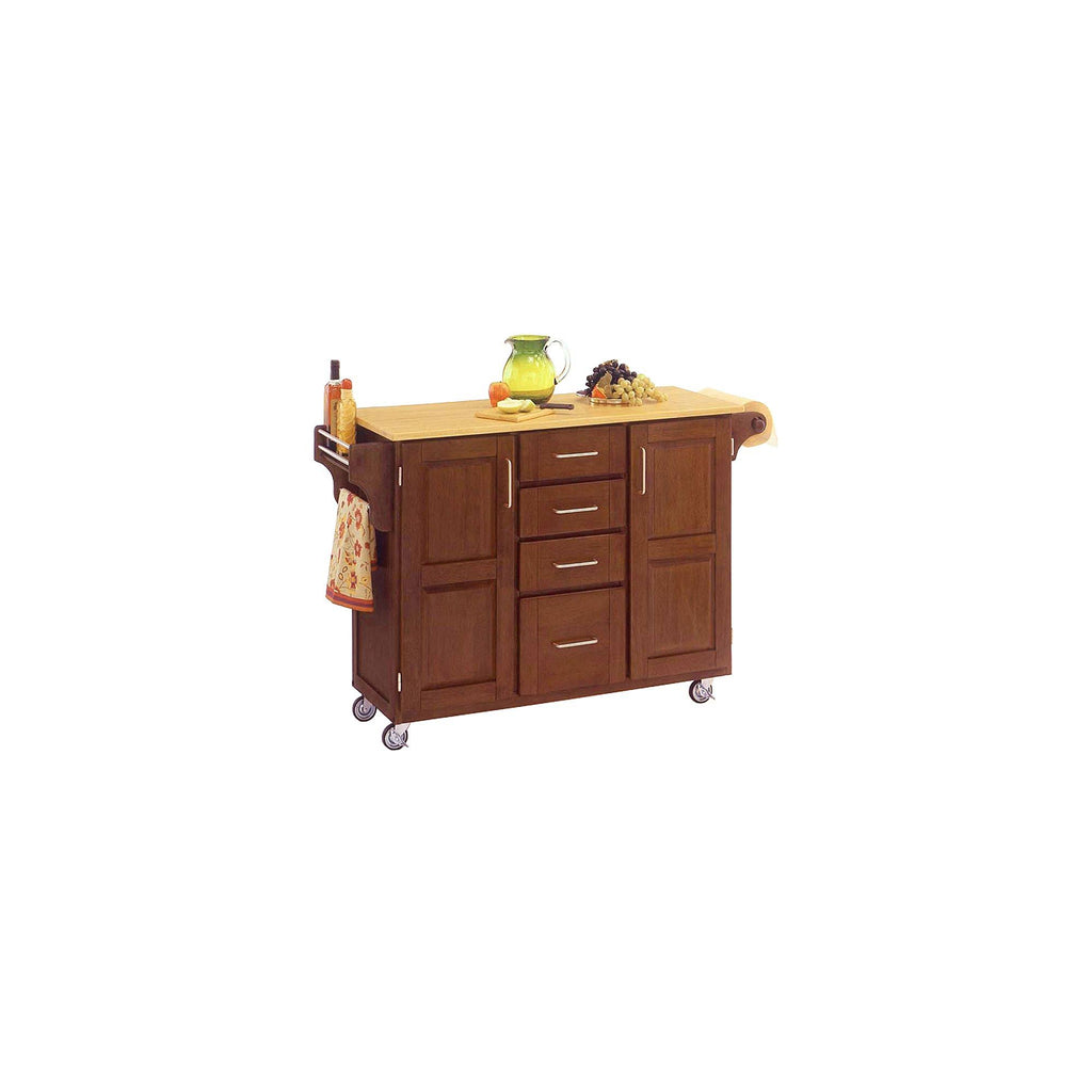 Warm Oak Cart with Wood Top J69747