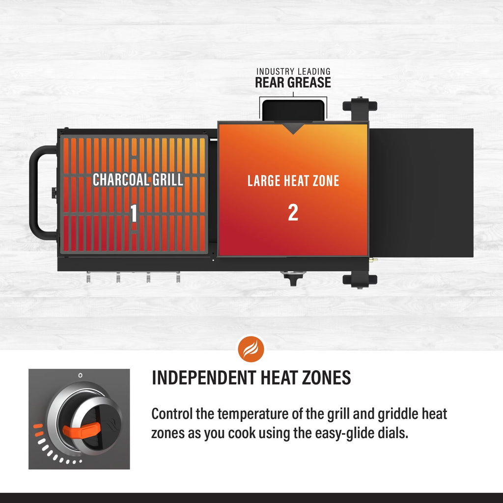 17 Griddle and Charcoal Grill Combo K924635