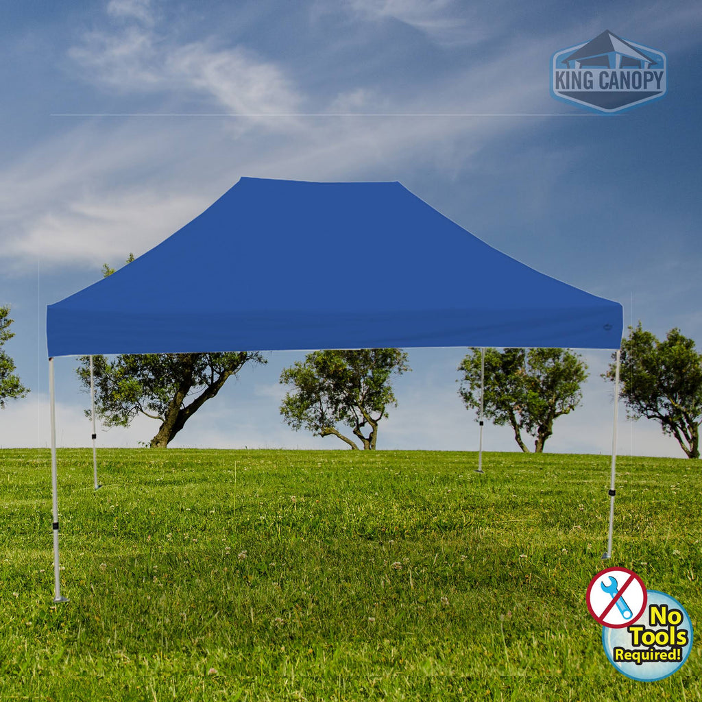10 x 15 ft. White Instant Pop Up Tent with Blue Cover W811712