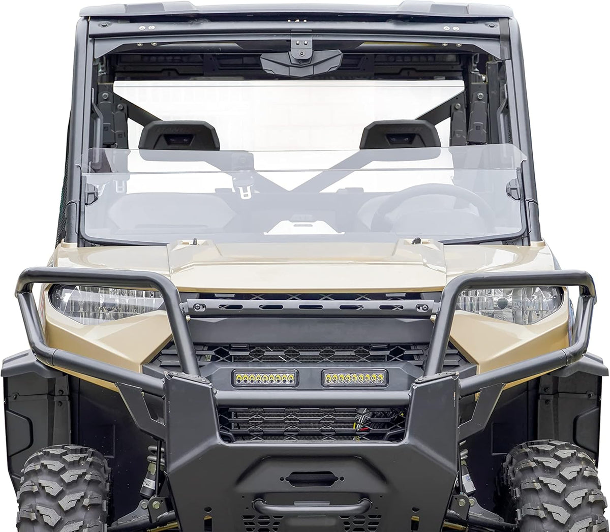 Black Mesh Grille with LED Light Bar for Ranger XP 1000 M324