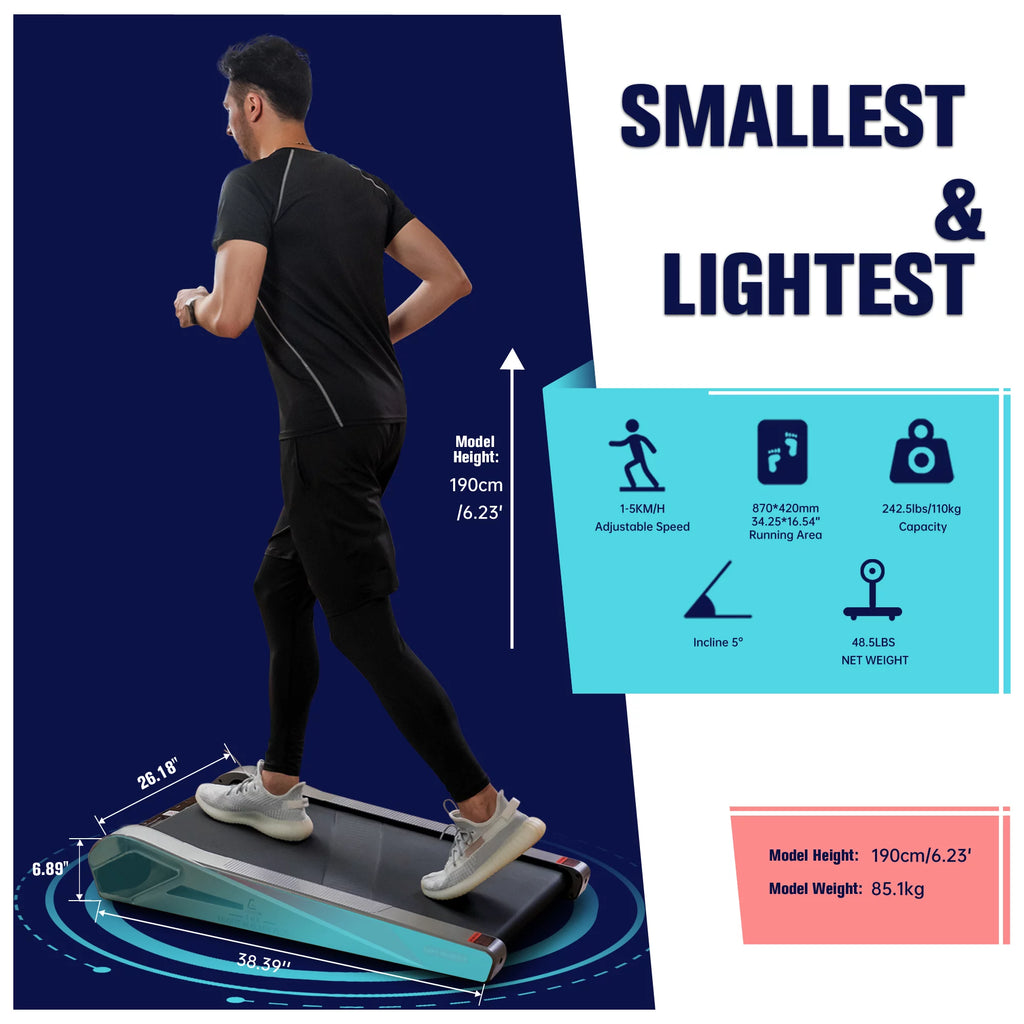 Under Desk Electric Walking Treadmill 2.0HP Q9937