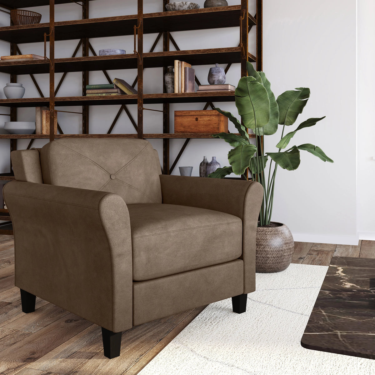 Dark Gray Fabric Club Chair X74397