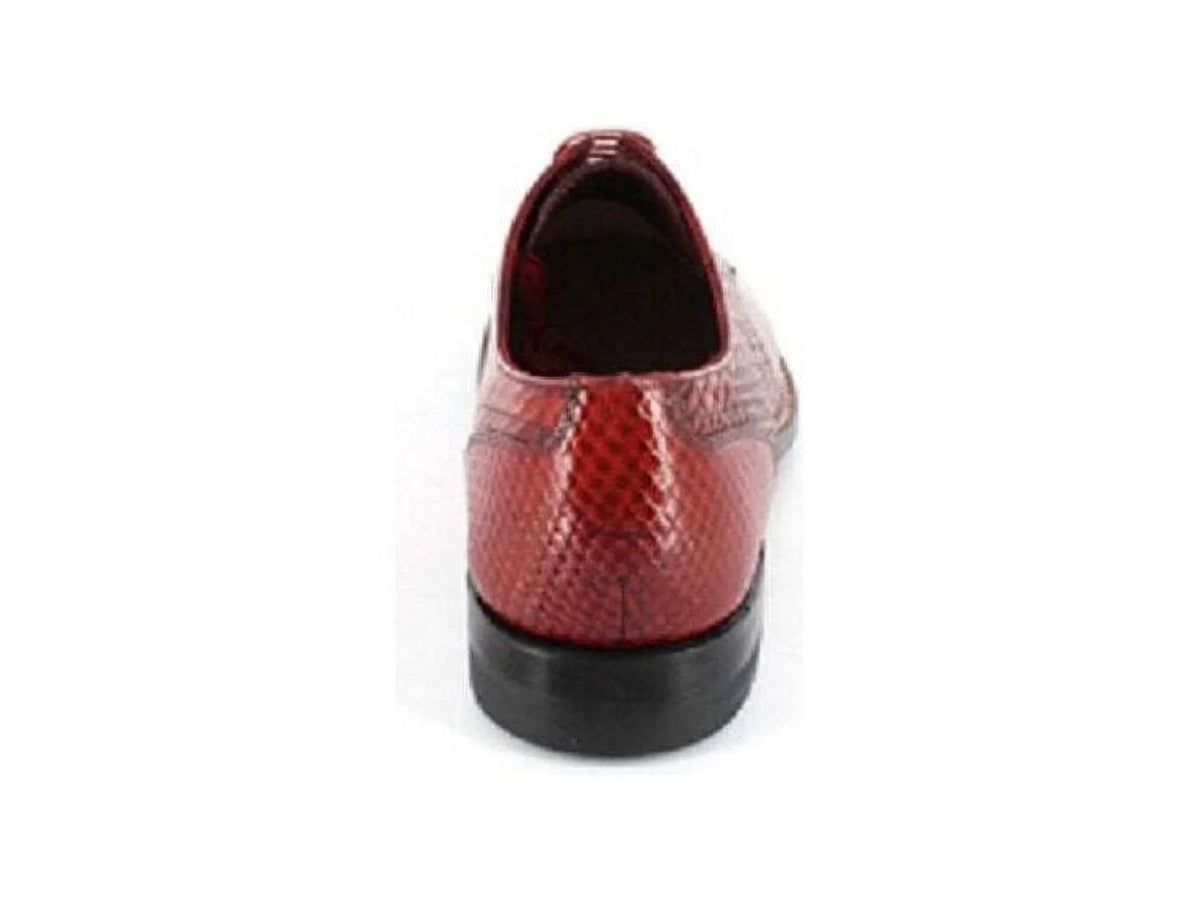 Red Anaconda Print Leather Shoes I9592