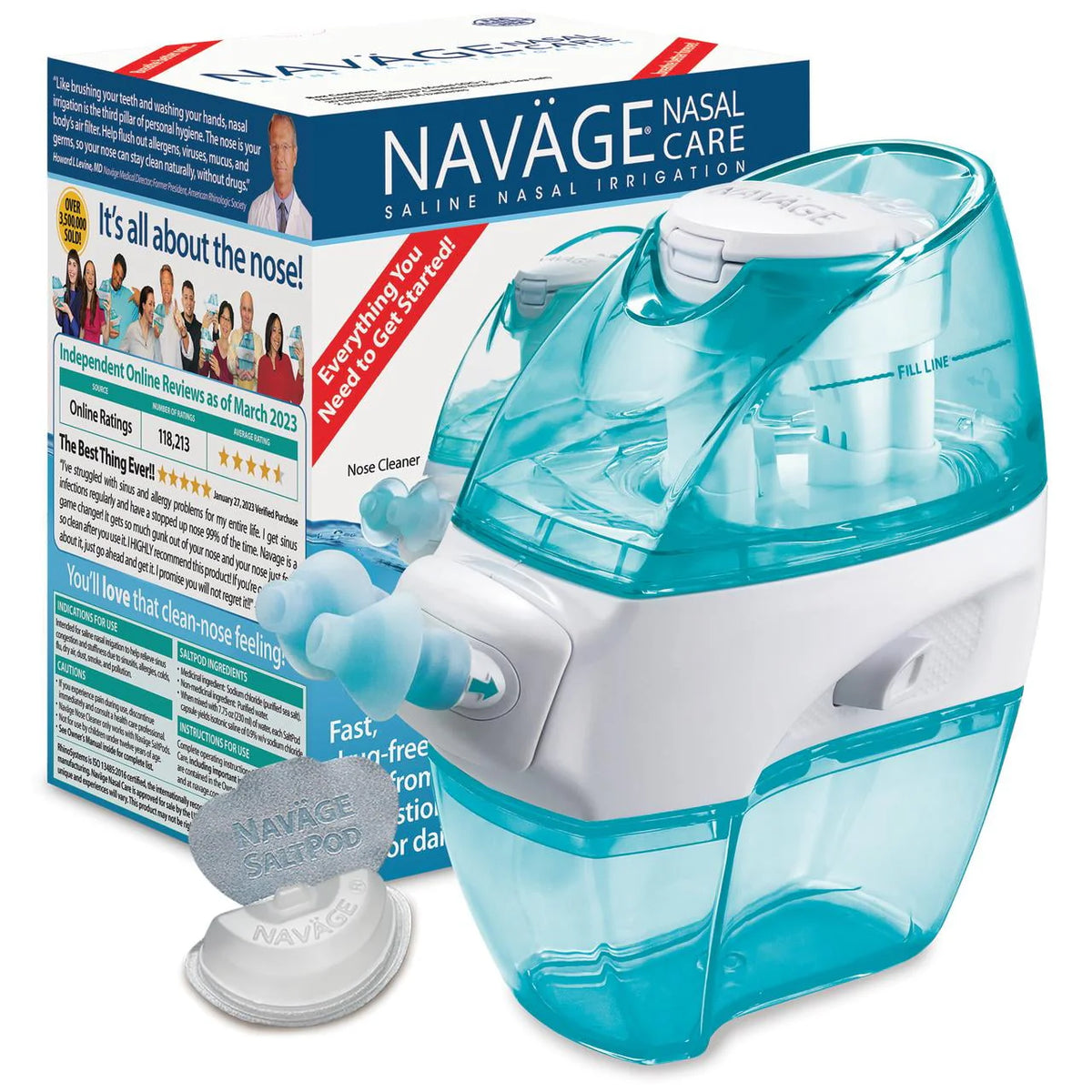 Nasal Care Starter Bundle Nose Cleaner with 30 SaltPods X8903