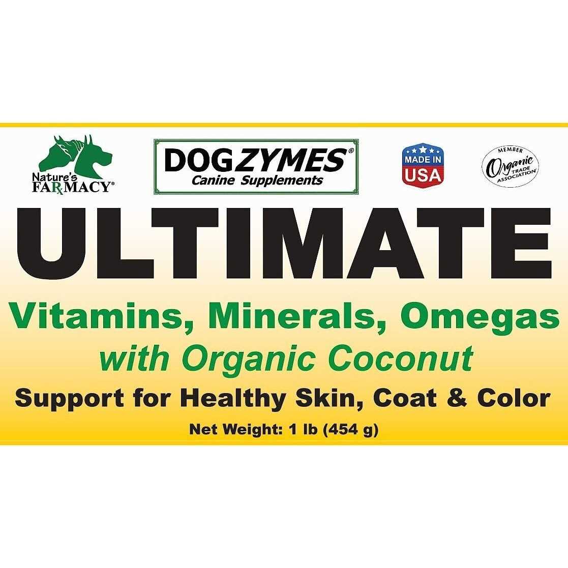 Dogzymes Ultimate for Best Skin/Coat with Organic Coconut Y764304