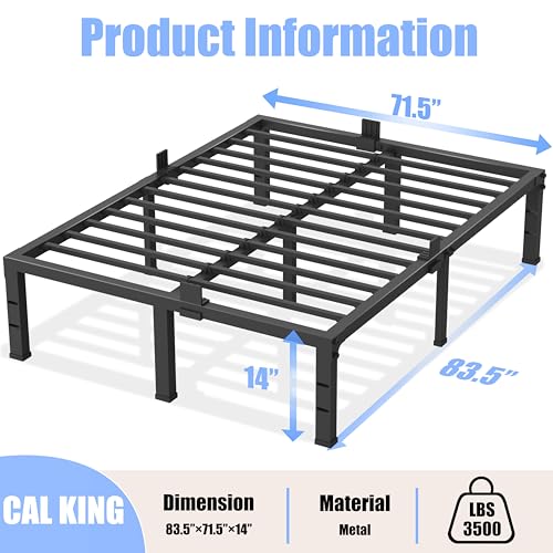 14 Inch Full Size Metal Platform Bed Frame I129