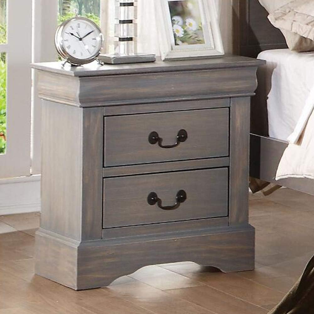 2 Drawer Cherry Wooden Nightstand X712762
