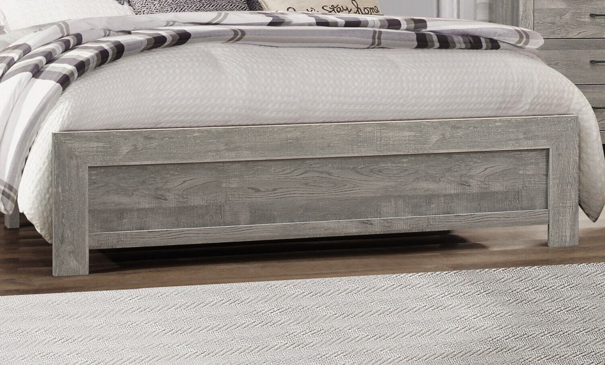 Gray Queen Size Bed and 2 Nightstands 3pc Set G279