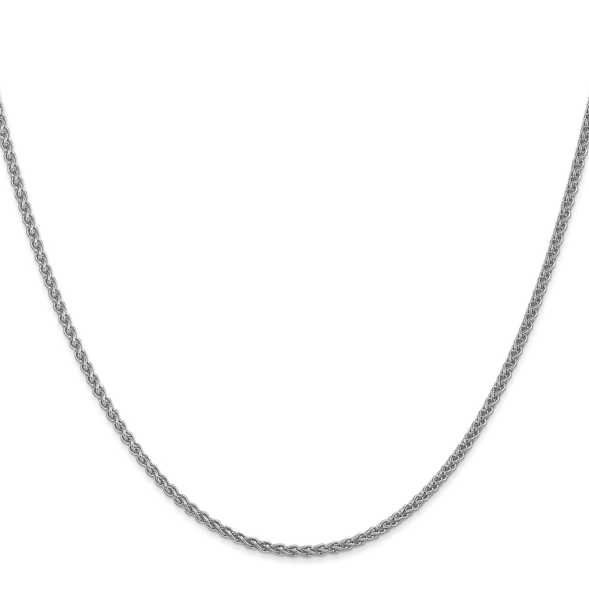 14K White Gold Spiga Chain Necklace 16 Inches U3430