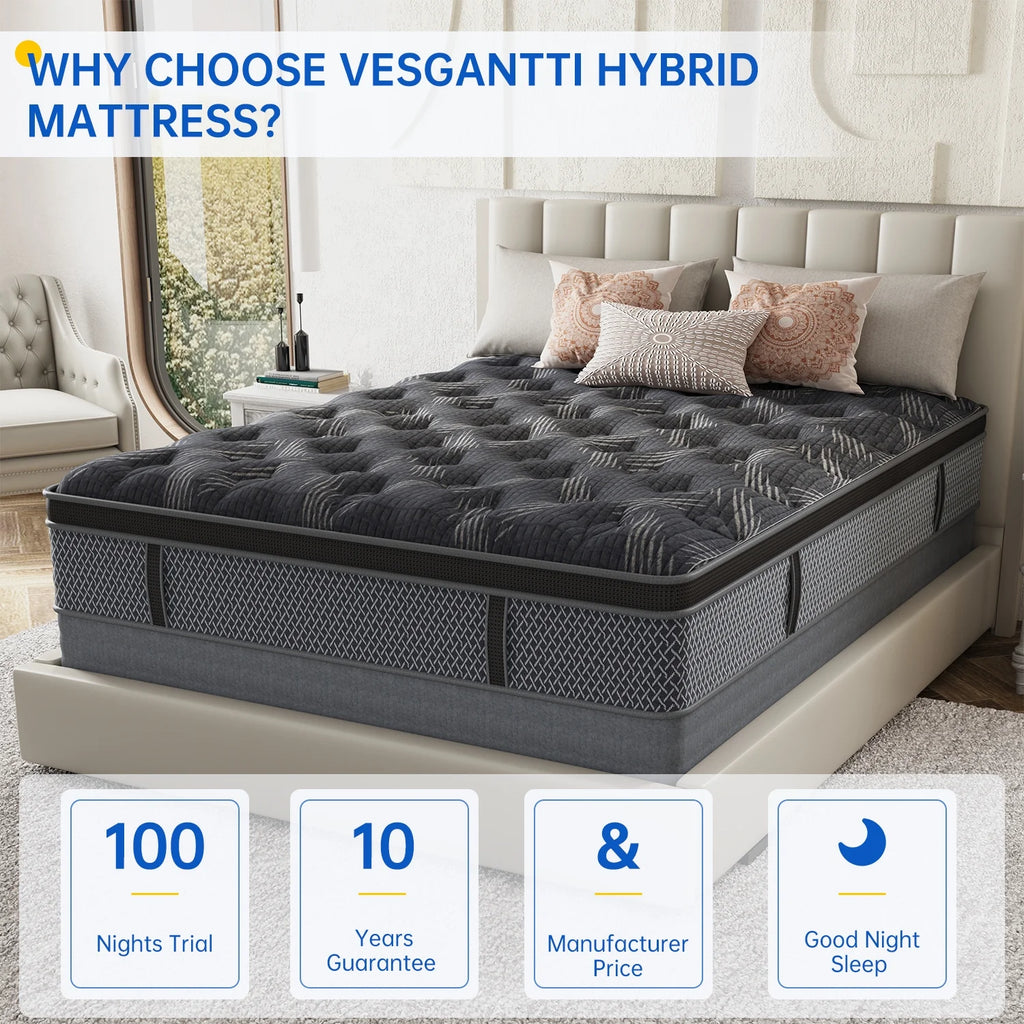 Twin 10 Inch Hybrid Innerspring Mattress M52808