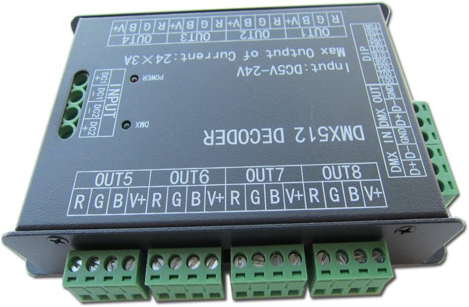 24 Channel RGB DMX512 Controller LED Decoder Dimmer DC 5V-24V A81178