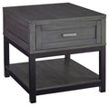Gray Black Rectangular End Table Z5069