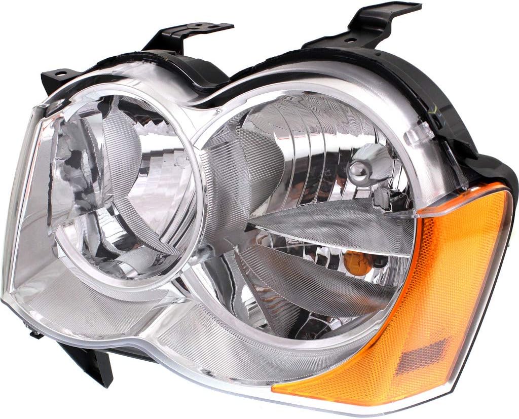 Headlight Assembly for Jeep Grand Cherokee 2008 2009 2010 Driver and Passenger Side Pair Halogen P694